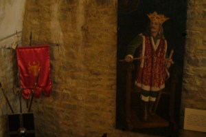 Stephen the Great replica at the Neamt Citadel in Neamt County, Moldova
